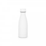RE-BUFFON S. Garrafa t&eacute;rmica em a&ccedil;o inox 90% reciclado com parede dupla, isolada a v&aacute;cuo com acabamento em mate (400 mL) - Branco