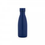 RE-BUFFON S. Garrafa t&eacute;rmica em a&ccedil;o inox 90% reciclado com parede dupla, isolada a v&aacute;cuo com acabamento em mate (400 mL) - Azul marinho