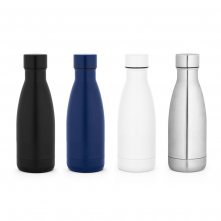 RE-BUFFON S. Garrafa t&eacute;rmica em a&ccedil;o inox 90% reciclado com parede dupla, isolada a v&aacute;cuo com acabamento em mate (400 mL)