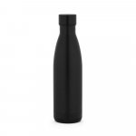 RE-BUFFON L. Garrafa em a&ccedil;o inox 90% reciclado de parede dupla t&eacute;rmica, isolada a v&aacute;cuo com acabamento mate (810 mL) - Preto