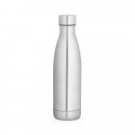 RE-BUFFON L. Garrafa em a&ccedil;o inox 90% reciclado de parede dupla t&eacute;rmica, isolada a v&aacute;cuo com acabamento mate (810 mL) - Cromado satinado