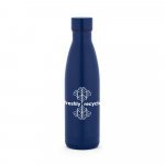 RE-BUFFON L. Garrafa em a&ccedil;o inox 90% reciclado de parede dupla t&eacute;rmica, isolada a v&aacute;cuo com acabamento mate (810 mL) - Azul marinho