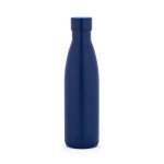 RE-BUFFON L. Garrafa em a&ccedil;o inox 90% reciclado de parede dupla t&eacute;rmica, isolada a v&aacute;cuo com acabamento mate (810 mL) - Azul marinho