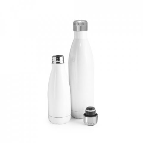 AMORTI S. Garrafa para sublima&ccedil;&atilde;o em a&ccedil;o inox com parede dupla, isolada a v&aacute;cuo (380 mL) - Branco