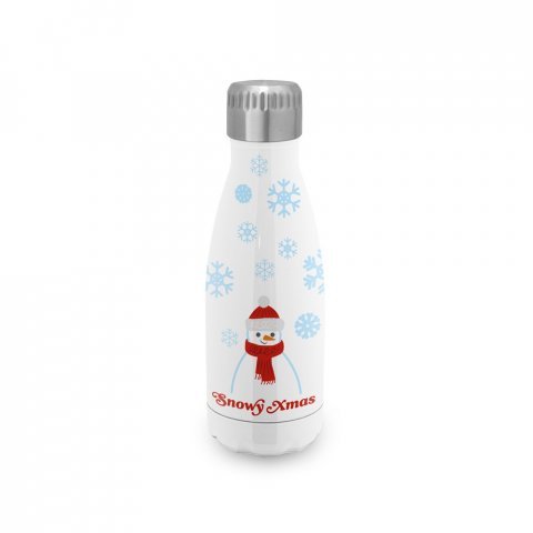 AMORTI S. Garrafa para sublima&ccedil;&atilde;o em a&ccedil;o inox com parede dupla, isolada a v&aacute;cuo (380 mL) - Branco