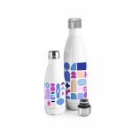 AMORTI L. Garrafa para sublima&ccedil;&atilde;o em a&ccedil;o inox com parede dupla, isolada a v&aacute;cuo (800 mL) - Branco