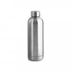 ODIN METTALIC. Garrafa em a&ccedil;o inox 90% reciclado de parede dupla t&eacute;rmica, isolada a v&aacute;cuo (550 mL) - Cromado satinado
