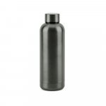 ODIN METTALIC. Garrafa em a&ccedil;o inox 90% reciclado de parede dupla t&eacute;rmica, isolada a v&aacute;cuo (550 mL) - Chumbo