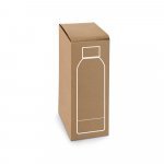 ODIN METTALIC. Garrafa em a&ccedil;o inox 90% reciclado de parede dupla t&eacute;rmica, isolada a v&aacute;cuo (550 mL)