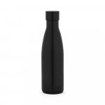 RE-BUFFON M. Garrafa t&eacute;rmica em a&ccedil;o inox 90% reciclado com parede dupla, isolada a v&aacute;cuo com acabamento em mate (520 mL) - Preto