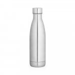 RE-BUFFON M. Garrafa t&eacute;rmica em a&ccedil;o inox 90% reciclado com parede dupla, isolada a v&aacute;cuo com acabamento em mate (520 mL) - Cromado satinado