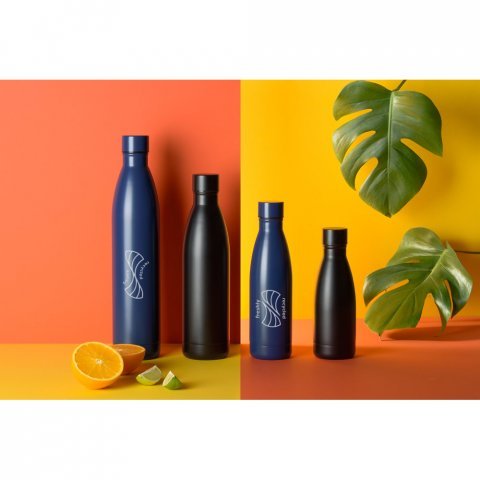 RE-BUFFON M. Garrafa t&eacute;rmica em a&ccedil;o inox 90% reciclado com parede dupla, isolada a v&aacute;cuo com acabamento em mate (520 mL)
