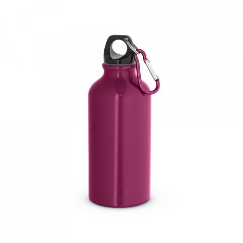 LANDSCAPE SHINNY. Garrafa esportiva em alum&iacute;nio com acabamento brilhante (400 mL) - Rosa