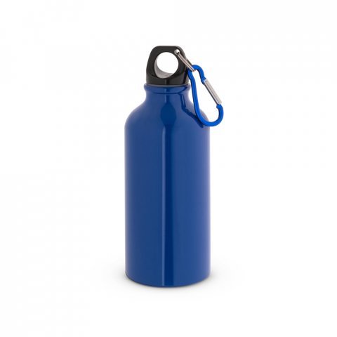 LANDSCAPE SHINNY. Garrafa esportiva em alum&iacute;nio com acabamento brilhante (400 mL) - Azul
