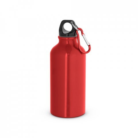 LANDSCAPE SHINNY. Garrafa esportiva em alum&iacute;nio com acabamento brilhante (400 mL) - Vermelho