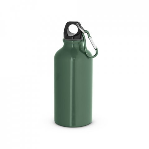 LANDSCAPE SHINNY. Garrafa esportiva em alum&iacute;nio com acabamento brilhante (400 mL) - Verde tropa