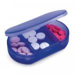 STILLER. Porta comprimidos com 3 divis&oacute;rias - Azul
