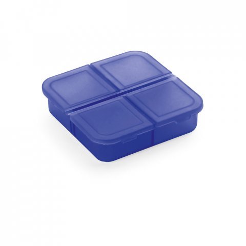 ROBERTS. Porta comprimidos com 4 divis&oacute;rias - Azul