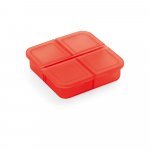 ROBERTS. Porta comprimidos com 4 divis&oacute;rias - Vermelho