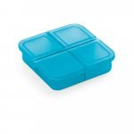 ROBERTS. Porta comprimidos com 4 divis&oacute;rias - Azul claro