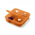 ROBERTS. Porta comprimidos com 4 divis&oacute;rias - Laranja