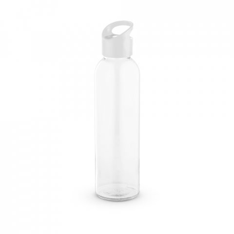 PORTIS GLASS. Garrafa em vidro com tampa em PP (500 mL) - Branco