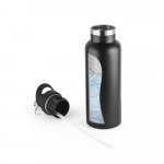 NORTON. Garrafa em a&ccedil;o inox de parede dupla t&eacute;rmica, isolada a v&aacute;cuo (570 mL) - Preto