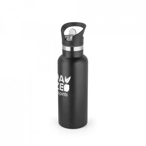 NORTON. Garrafa em a&ccedil;o inox de parede dupla t&eacute;rmica, isolada a v&aacute;cuo (570 mL) - Preto