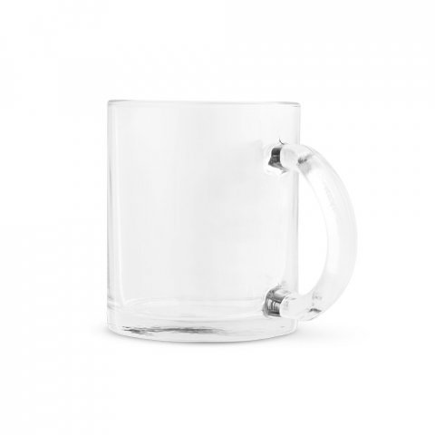 CARMO. Caneca em vidro para sublima&ccedil;&atilde;o (350 mL) - Transparente