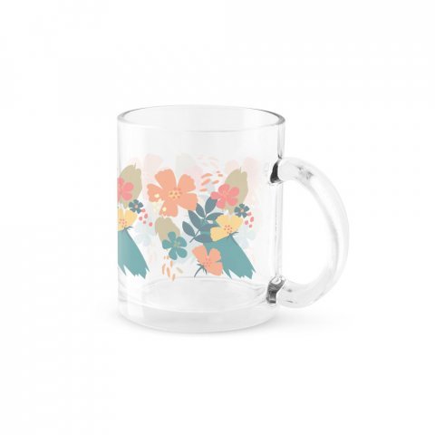 CARMO. Caneca em vidro para sublima&ccedil;&atilde;o (350 mL) - Transparente