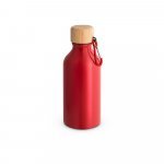 ROUSEY. Squeeze em alum&iacute;nio 100% reciclado com cor s&oacute;lida brilhante (400 mL) - Vermelho