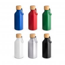 ROUSEY. Squeeze em alum&iacute;nio 100% reciclado com cor s&oacute;lida brilhante (400 mL)