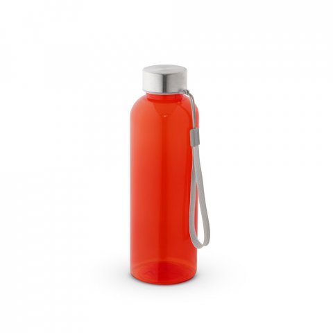 ENDERS. Squeeze em PET 100% reciclado com pega em corda (580 mL) - Vermelho