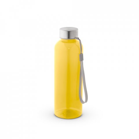 ENDERS. Squeeze em PET 100% reciclado com pega em corda (580 mL) - Amarelo