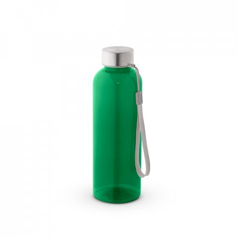 ENDERS. Squeeze em PET 100% reciclado com pega em corda (580 mL) - Verde