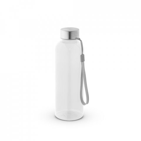 ENDERS. Squeeze em PET 100% reciclado com pega em corda (580 mL) - Transparente