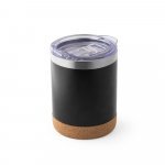 SOLBERG TUMBLER. Copo de viagem em a&ccedil;o inox t&eacute;rmico, com parede dupla isolada a v&aacute;cuo (400 mL) - Preto