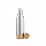 BROMELL 550. Garrafa em a&ccedil;o inox 90% reciclado de parede dupla t&eacute;rmica, isolada a v&aacute;cuo (550 mL) - Cromado satinado