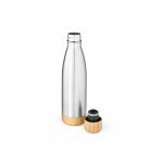 BROMELL 550. Garrafa em a&ccedil;o inox 90% reciclado de parede dupla t&eacute;rmica, isolada a v&aacute;cuo (550 mL) - Cromado satinado