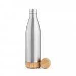 BROMELL 800. Garrafa em a&ccedil;o inox 90% reciclado de parede dupla t&eacute;rmica, isolada a v&aacute;cuo (800 mL) - Cromado satinado