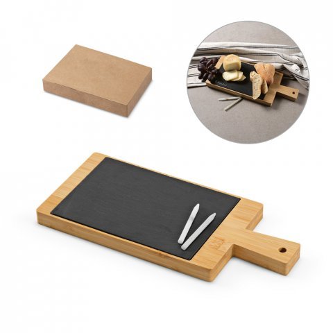 NUTMEG. Quadro em bambu com ard&oacute;sia e 2 gizes inclusos