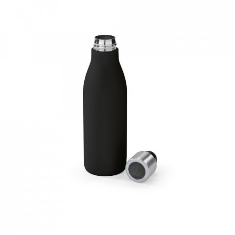 CHILWELL. Garrafa em a&ccedil;o inox 90% reciclado de parede dupla t&eacute;rmica com sistema de auto-sanitiza&ccedil;&atilde;o UV (500 mL) - Preto