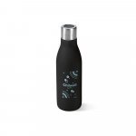 CHILWELL. Garrafa em a&ccedil;o inox 90% reciclado de parede dupla t&eacute;rmica com sistema de auto-sanitiza&ccedil;&atilde;o UV (500 mL) - Preto