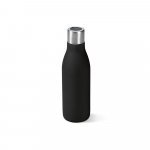 CHILWELL. Garrafa em a&ccedil;o inox 90% reciclado de parede dupla t&eacute;rmica com sistema de auto-sanitiza&ccedil;&atilde;o UV (500 mL) - Preto