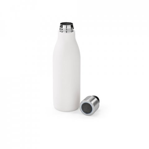 CHILWELL. Garrafa em a&ccedil;o inox 90% reciclado de parede dupla t&eacute;rmica com sistema de auto-sanitiza&ccedil;&atilde;o UV (500 mL) - Branco