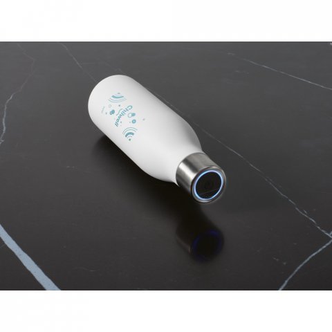 CHILWELL. Garrafa em a&ccedil;o inox 90% reciclado de parede dupla t&eacute;rmica com sistema de auto-sanitiza&ccedil;&atilde;o UV (500 mL)