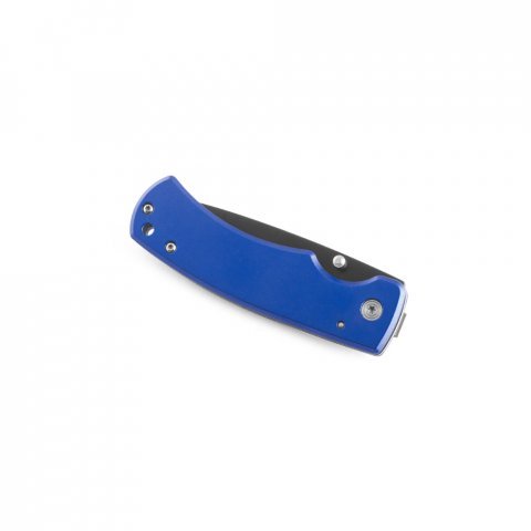 ALICK II. Canivete em a&ccedil;o inox e metal com fecho de seguran&ccedil;a - Azul marinho