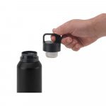 NICKLAUS. Garrafa em a&ccedil;o inox 91% reciclado com parede dupla isolada a v&aacute;cuo (590 mL) - Preto