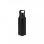 NICKLAUS. Garrafa em a&ccedil;o inox 91% reciclado com parede dupla isolada a v&aacute;cuo (590 mL) - Preto