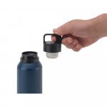 NICKLAUS. Garrafa em a&ccedil;o inox 91% reciclado com parede dupla isolada a v&aacute;cuo (590 mL) - Azul marinho